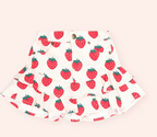 HUXBABY I Strawberry Tiered Skirt