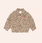 HUXBABY I Very Cherry Leopard Print Denim Jacket