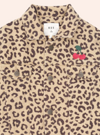 HUXBABY I Very Cherry Leopard Print Denim Jacket