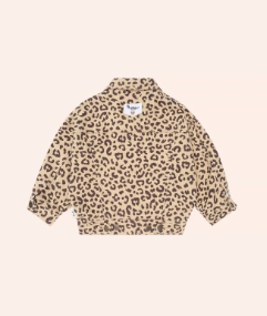 HUXBABY I Very Cherry Leopard Print Denim Jacket