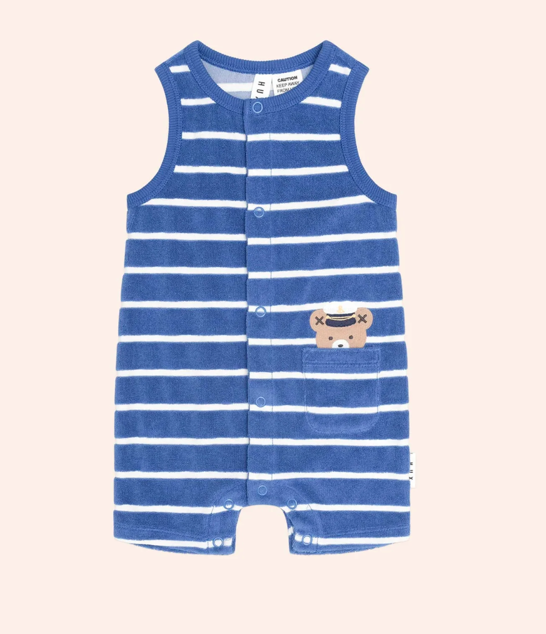 HUXBABY I Nautical Peekaboo Towelling Romper