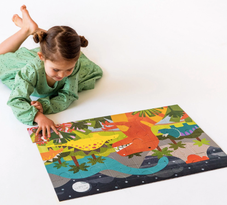 PETIT COLLAGE I Floor Puzzle I Dinosaur Kingdom