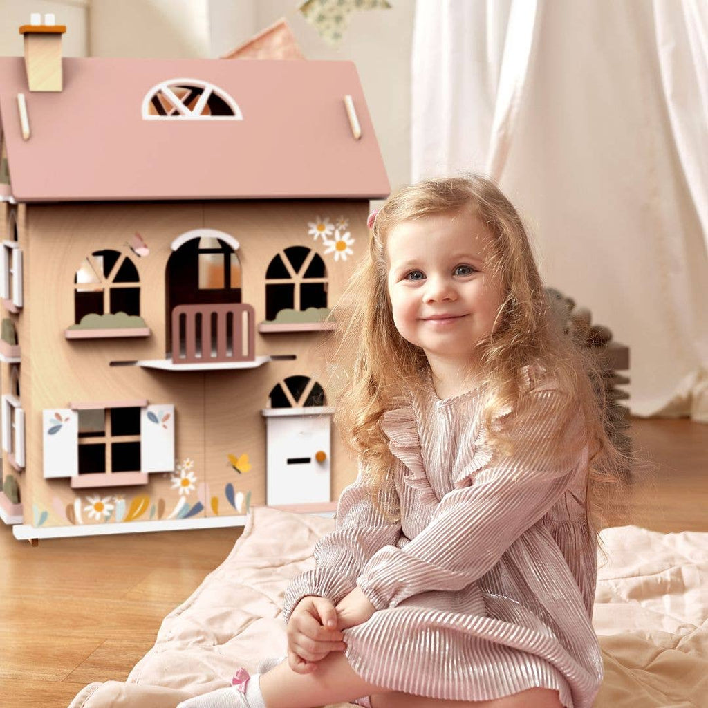 Flowers Cottage Dolls House with Starter set