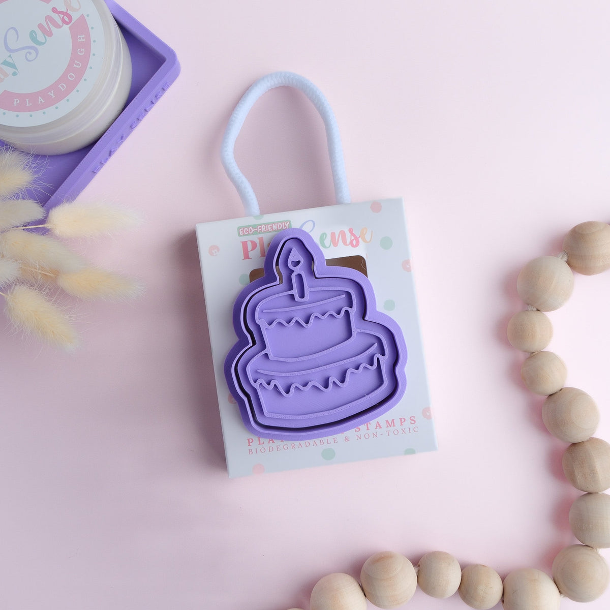 PLAY SENSE I Eco Playdough Stamp I Party Cake