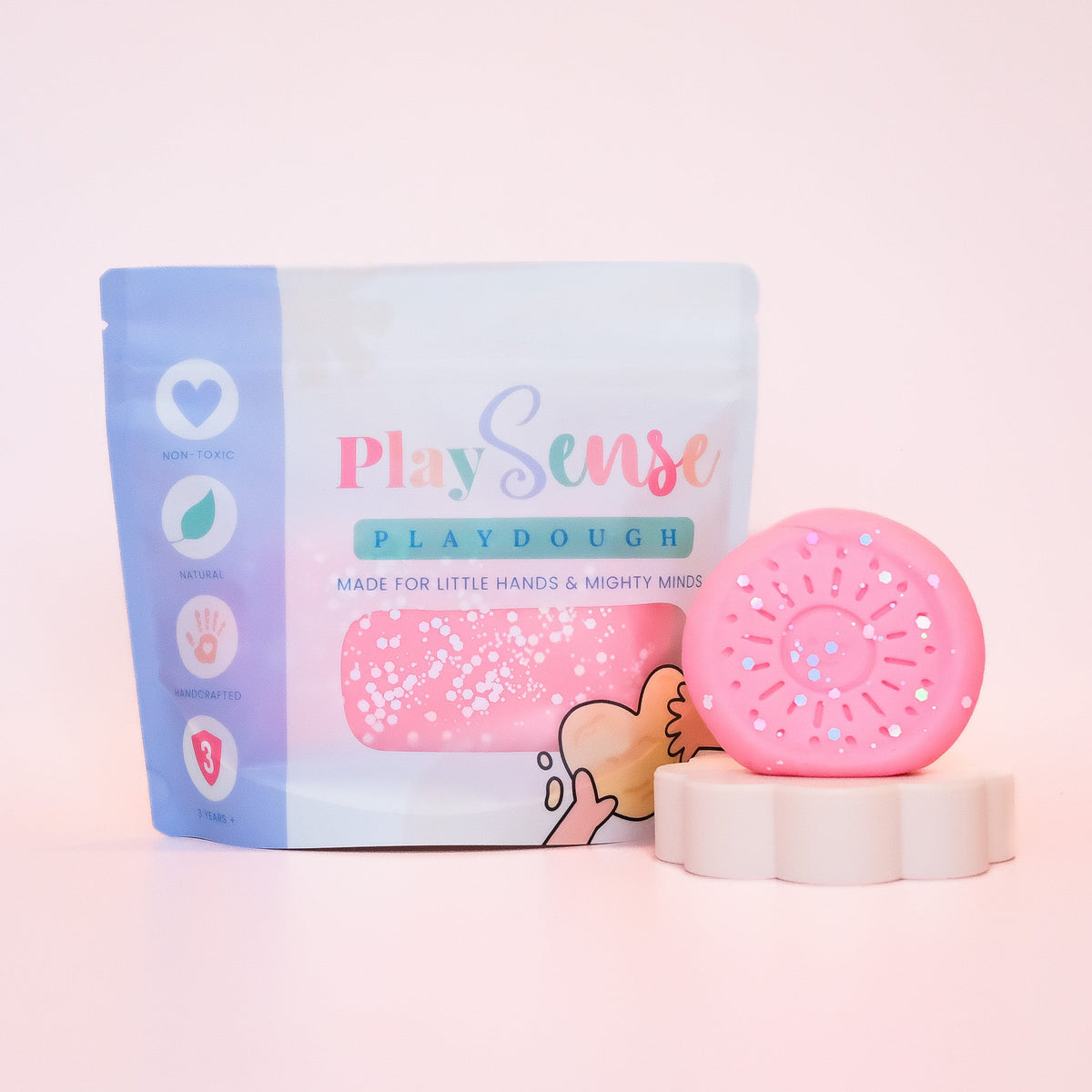 Glitter Dough | Pastel Pink | Cotton Candy Scented