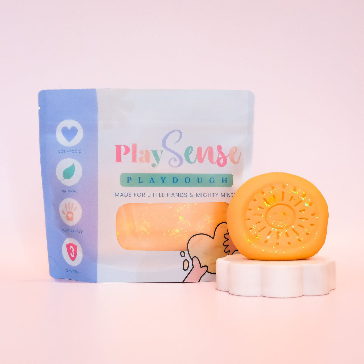 Glitter Dough | Peach | Fruit Salad Scented