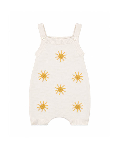 Bebe Scout Knitted Sun Overalls I Cream