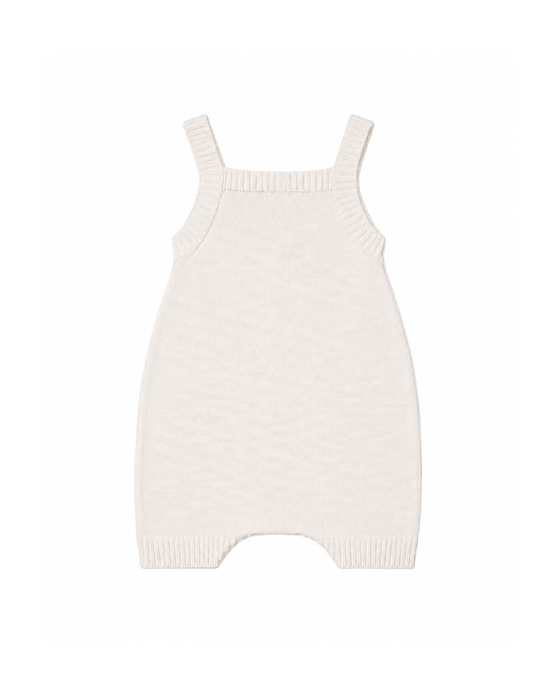 Bebe Scout Knitted Sun Overalls I Cream