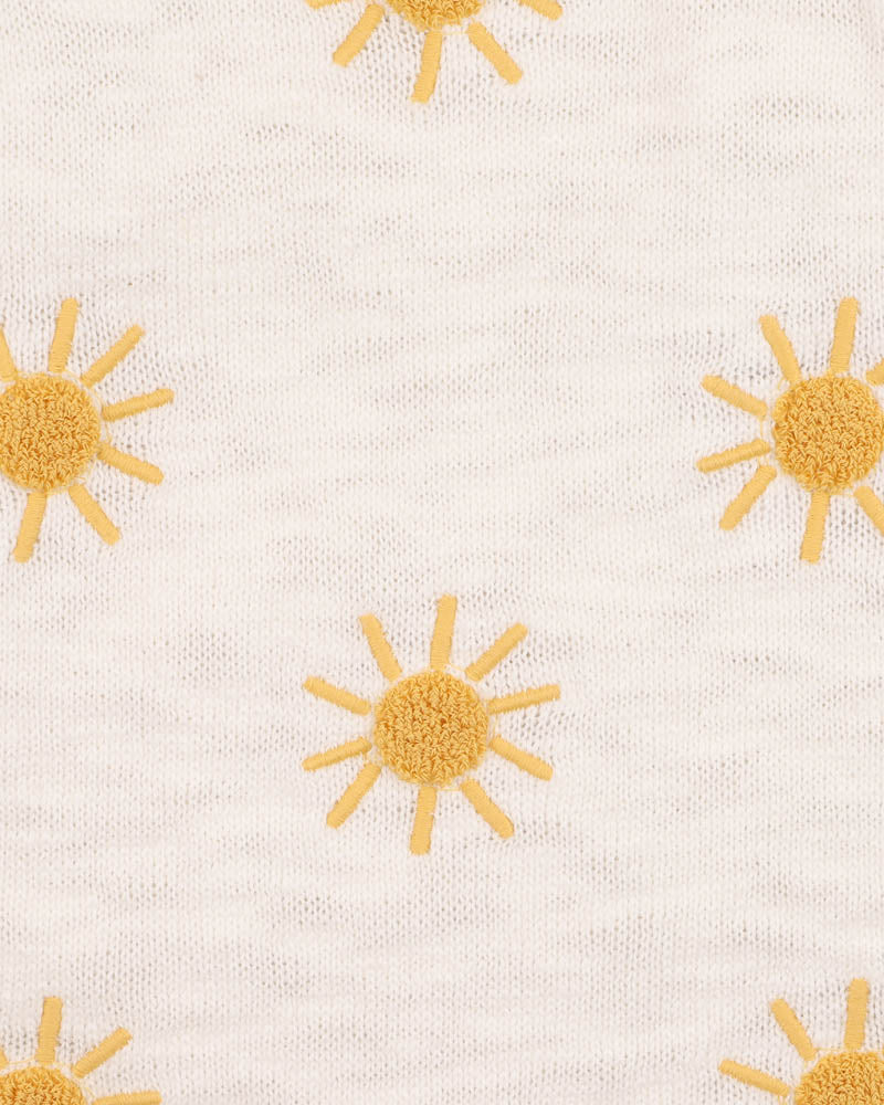 Bebe Scout Knitted Sun Overalls I Cream
