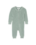 Bebe Sage Knitted Zip Romper