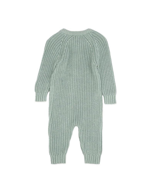 Bebe Sage Knitted Zip Romper