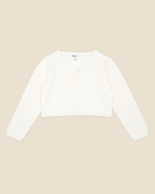 Bebe Scalloped Edge Organic Cardigan