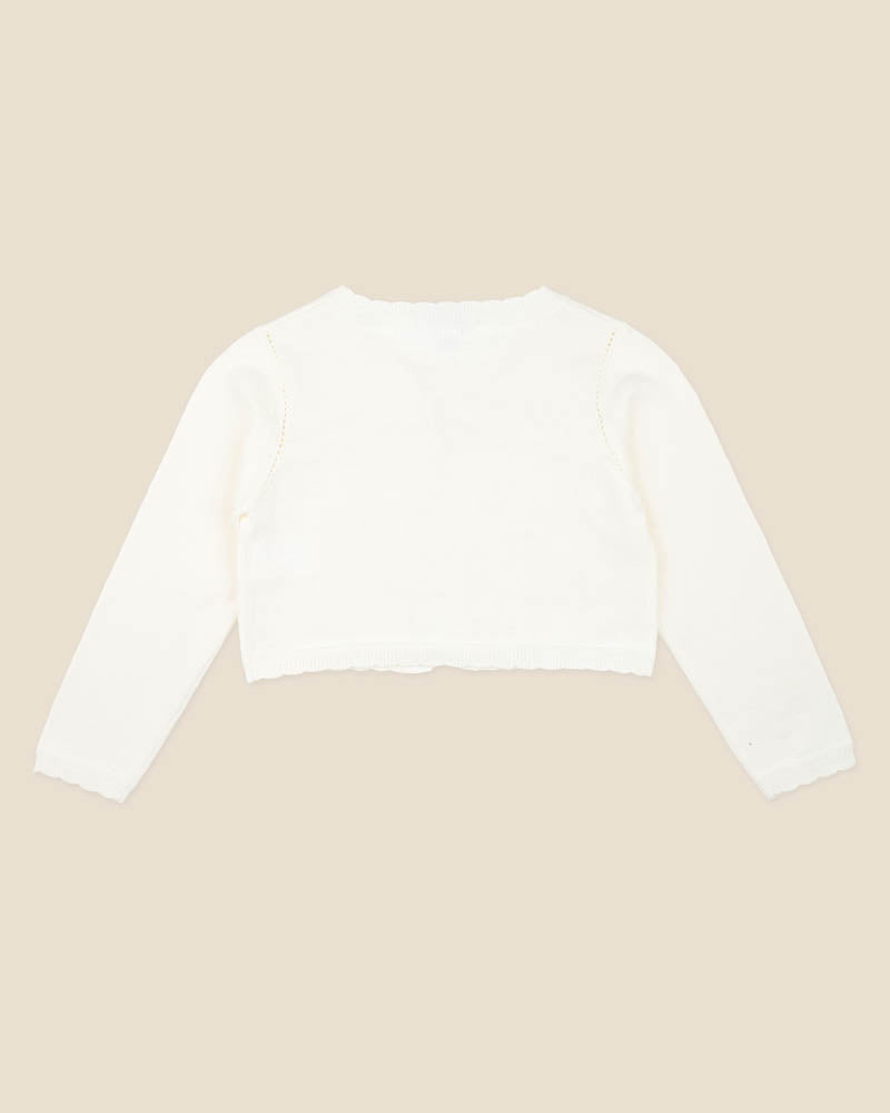 Bebe Scalloped Edge Organic Cardigan