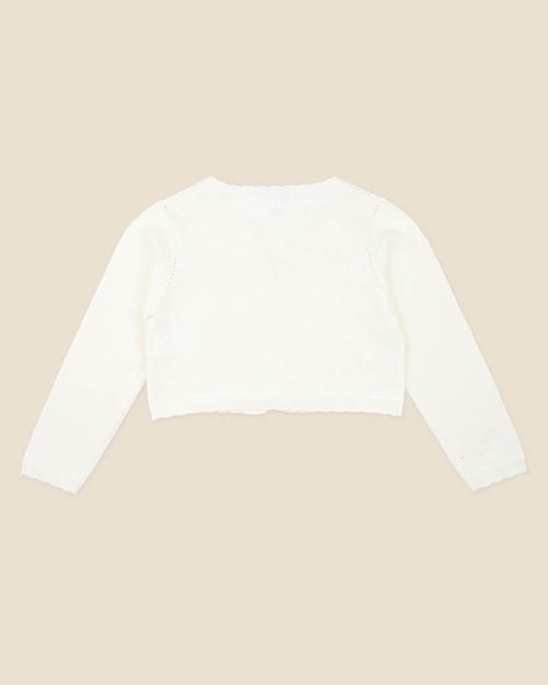 Bebe Scalloped Edge Organic Cardigan