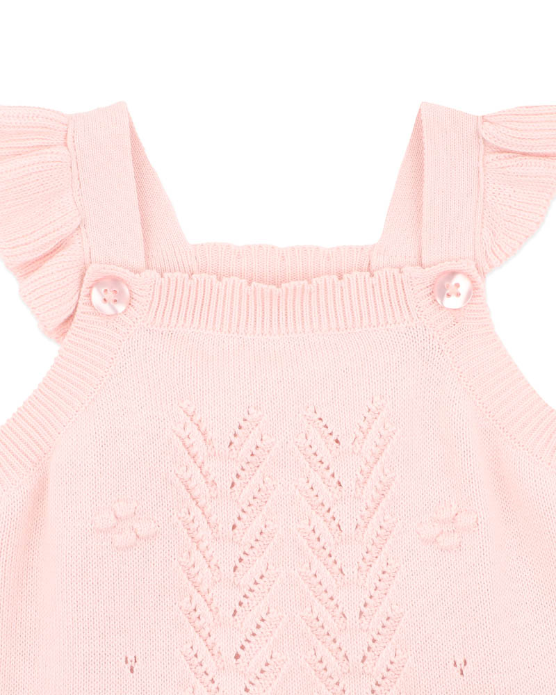 Bebe Organic Pink Bobble Knit Bodysuit