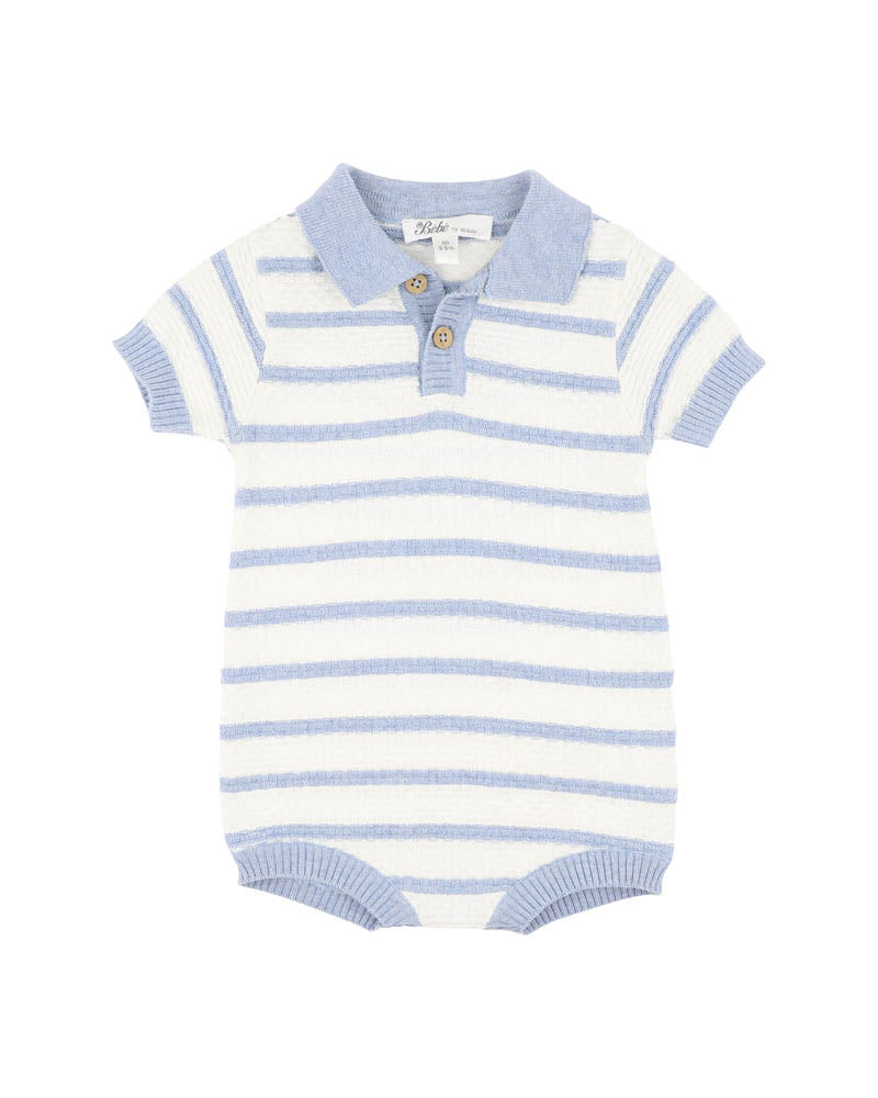 Bebe Brady Organic Knitted Polo Romper