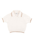 Bebe Evan SS Collared Jumper I Cream
