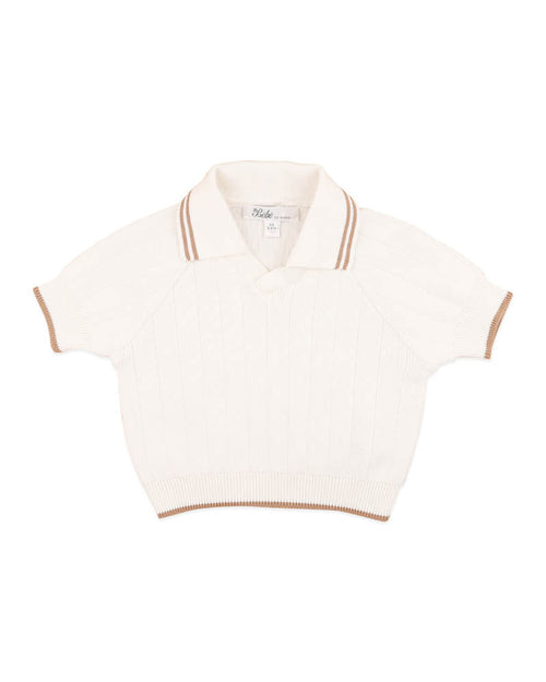 Bebe Evan SS Collared Jumper I Cream