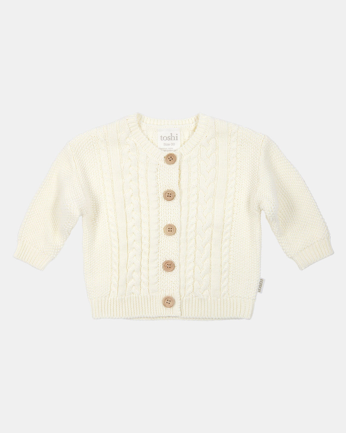 Organic Cardigan Yummy Cream