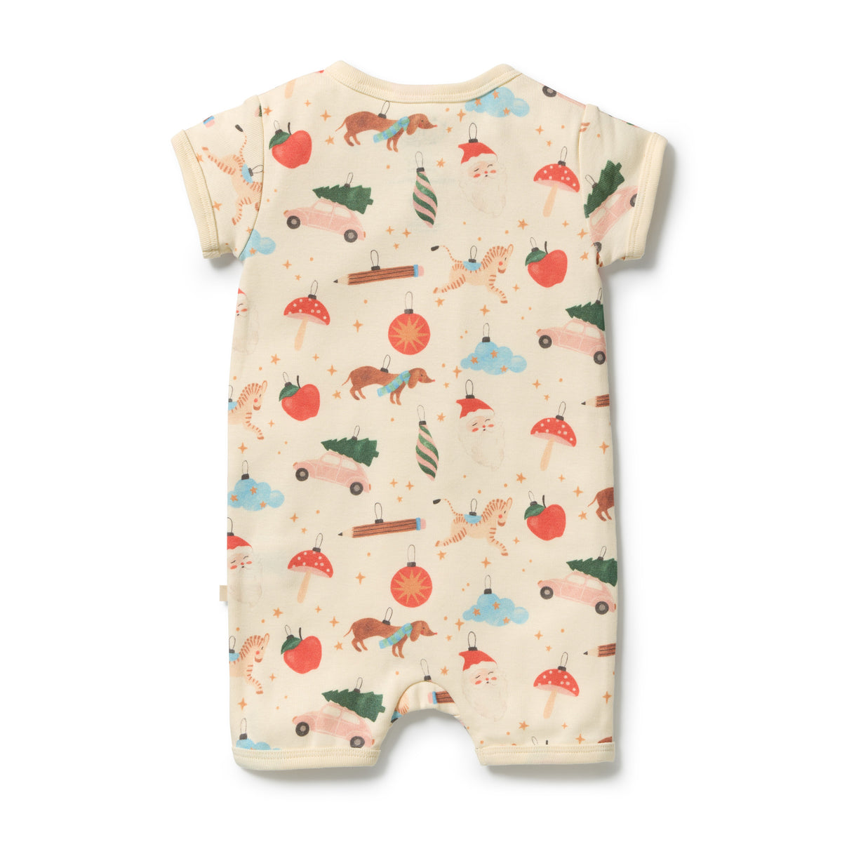 Wilson + Frenchy Deck the Halls Organic Rib Boyleg Zipsuit