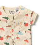 Wilson + Frenchy Deck the Halls Organic Rib Boyleg Zipsuit