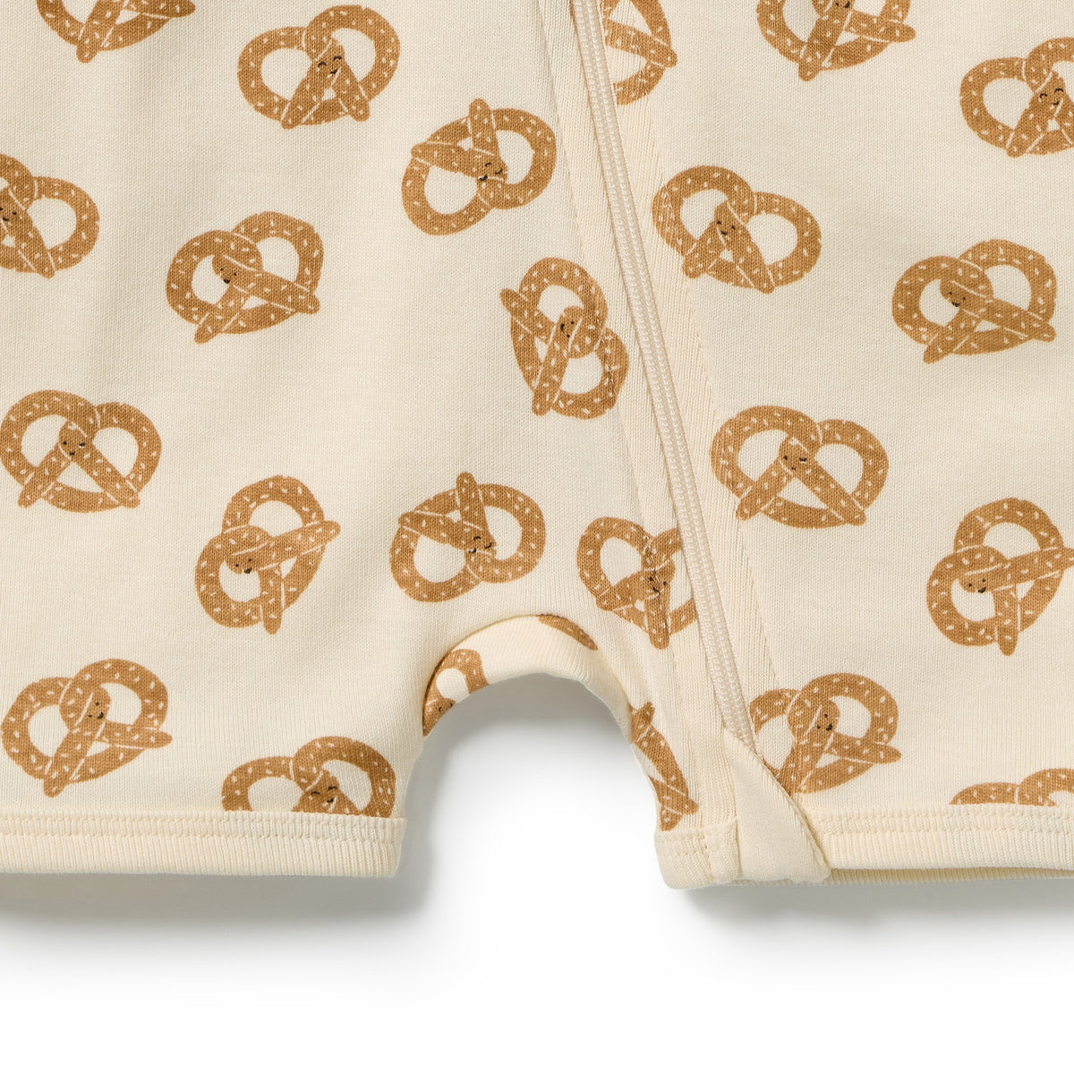 Wilson + Frenchy Pretzel Hugs Organic Rib Boyleg Zipsuit