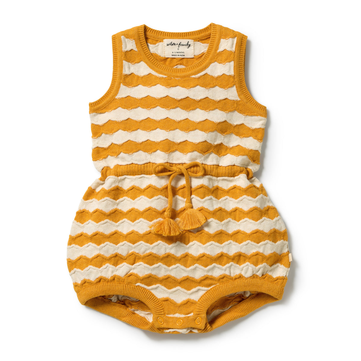 Wilson + Frenchy Marmalade Organic Knitted Chevron Bodysuit