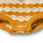 Wilson + Frenchy Marmalade Organic Knitted Chevron Bodysuit