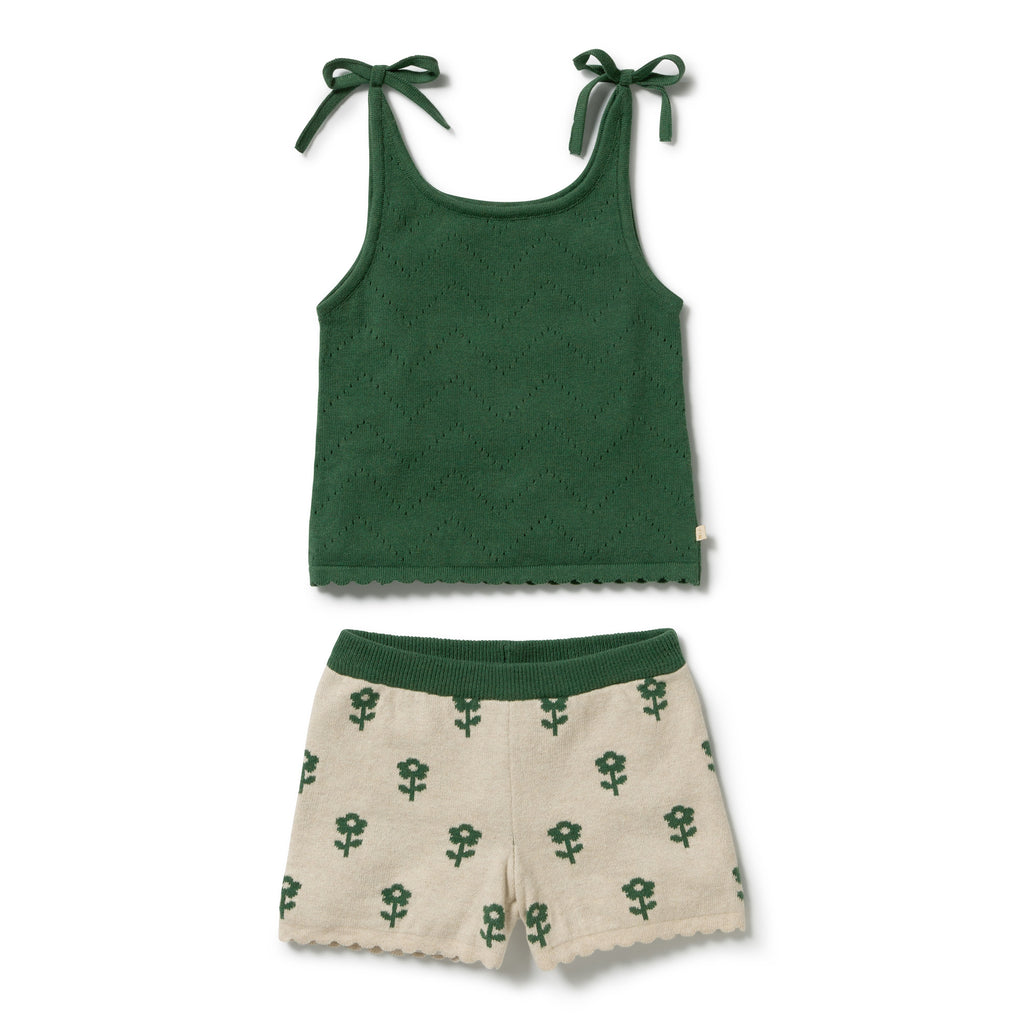 Wilson + Frenchy Fleur Organic Knitted Jacquard Set
