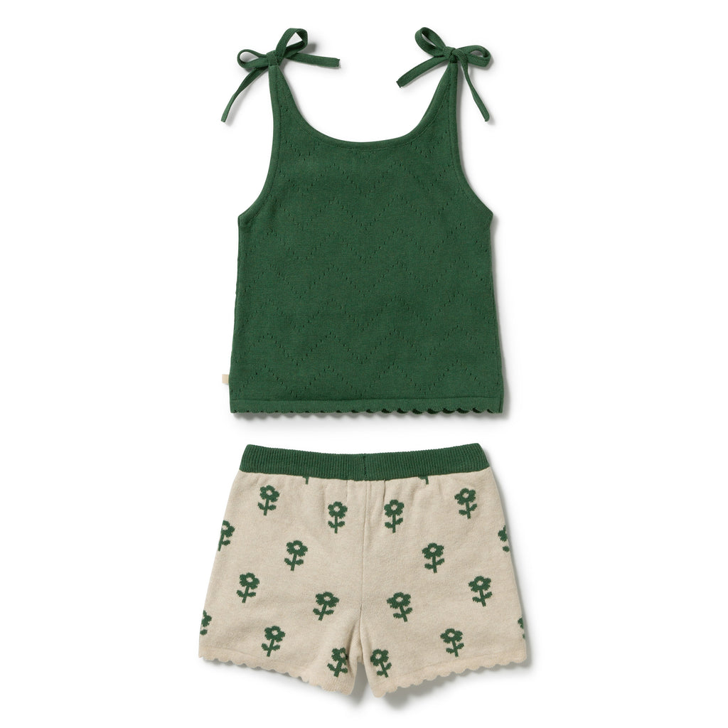 Wilson + Frenchy Fleur Organic Knitted Jacquard Set