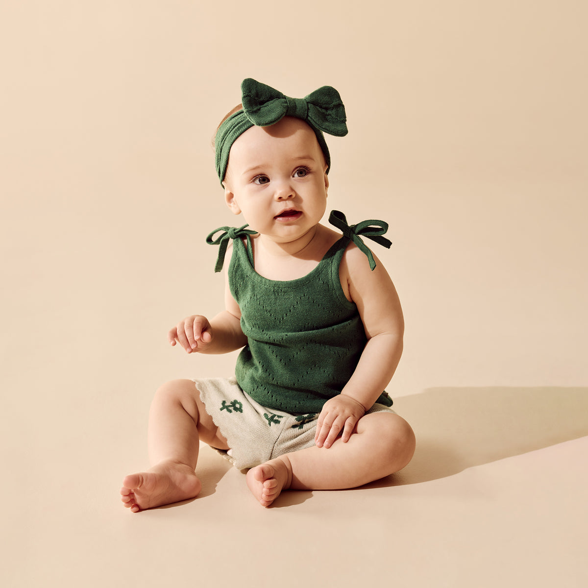 Wilson + Frenchy Fleur Organic Knitted Jacquard Set