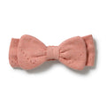 Wilson + Frenchy Petal Pink Organic Knitted Pointelle Headband
