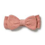 Wilson + Frenchy Petal Pink Organic Knitted Pointelle Headband