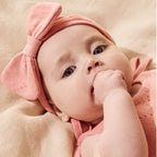 Wilson + Frenchy Petal Pink Organic Knitted Pointelle Headband