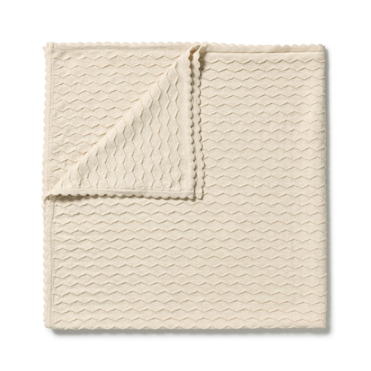 Wilson + Frenchy Milk Cloud Organic Knitted Chevron Blanket
