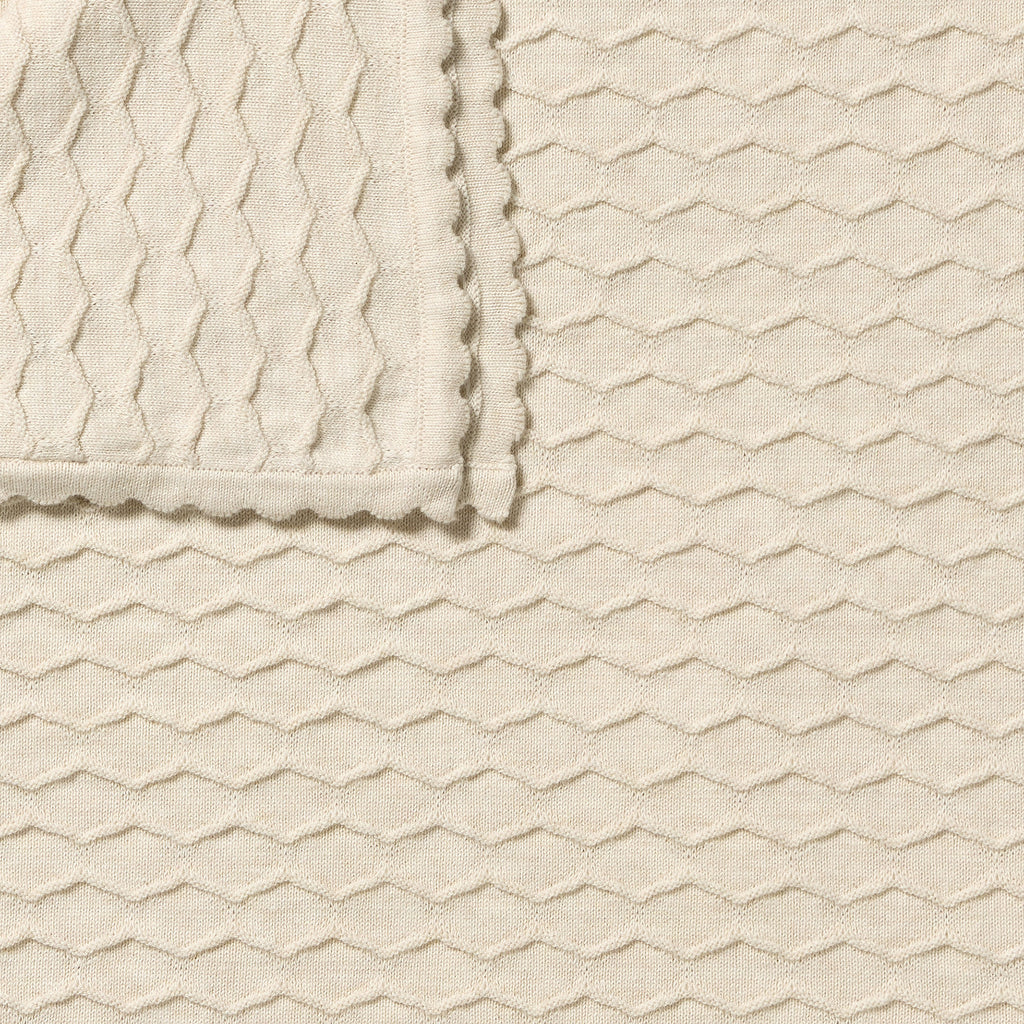 Wilson + Frenchy Milk Cloud Organic Knitted Chevron Blanket