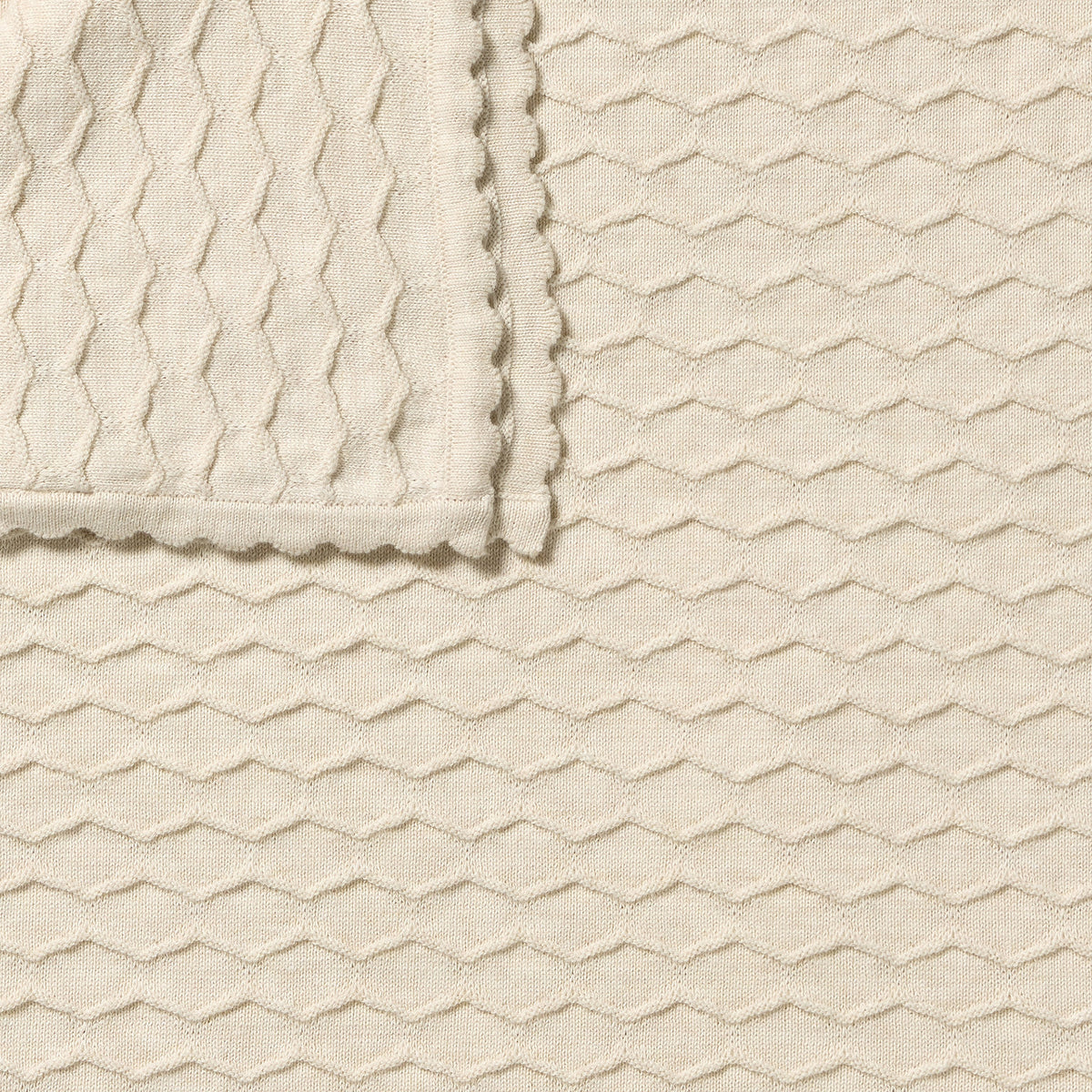 Wilson + Frenchy Milk Cloud Organic Knitted Chevron Blanket
