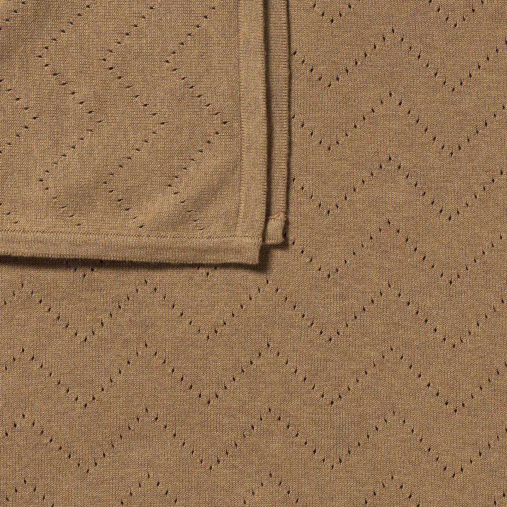 Wilson + Frenchy Ginger Snap Organic Knitted Pointelle Blanket