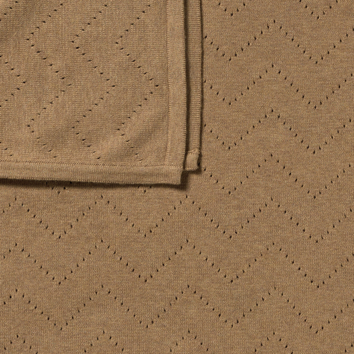 Wilson + Frenchy Ginger Snap Organic Knitted Pointelle Blanket