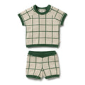 Wilson + Frenchy Lagoon Organic Knitted Check Set