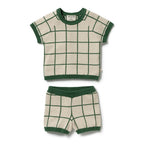 Wilson + Frenchy Lagoon Organic Knitted Check Set