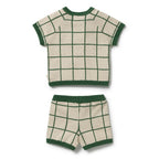 Wilson + Frenchy Lagoon Organic Knitted Check Set