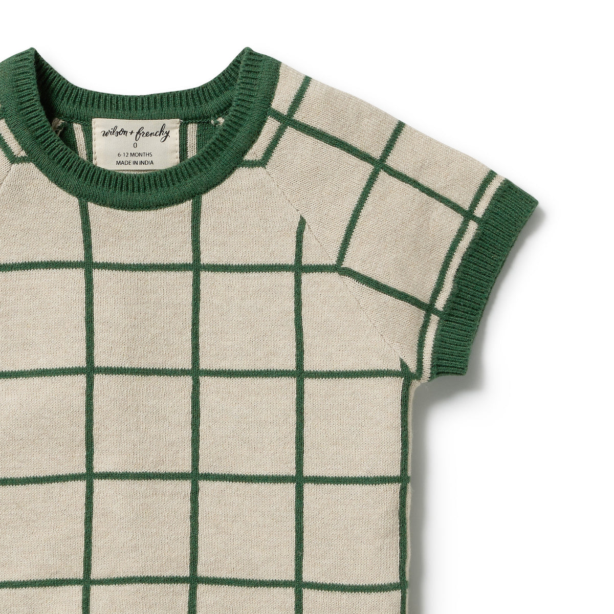Wilson + Frenchy Lagoon Organic Knitted Check Set