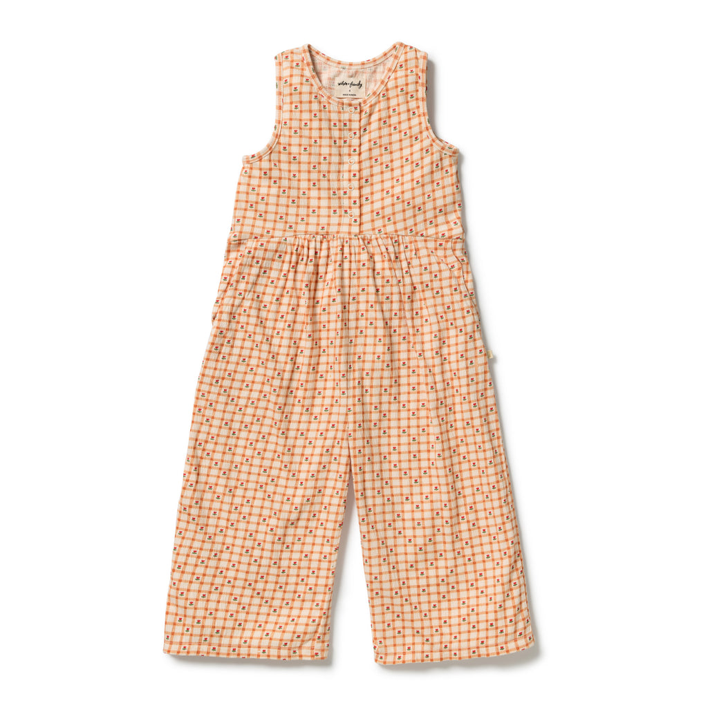 Wilson + Frenchy Checkerberry Organic Crinkle Jumpsuit