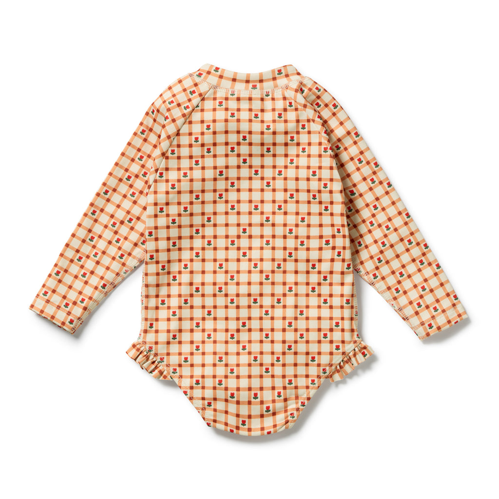 Wilson + Frenchy Checkerberry long sleeve Swimsuit