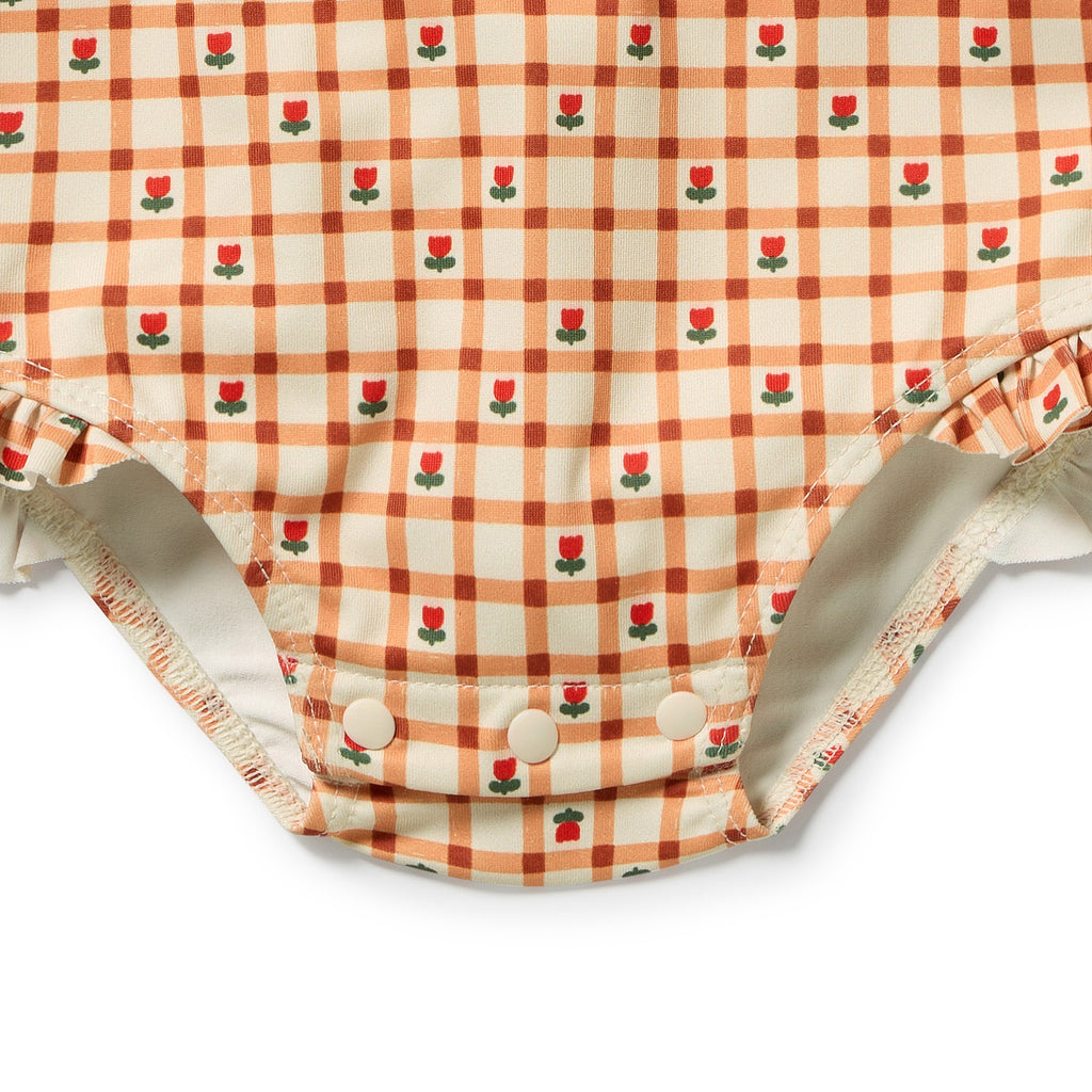 Wilson + Frenchy Checkerberry long sleeve Swimsuit