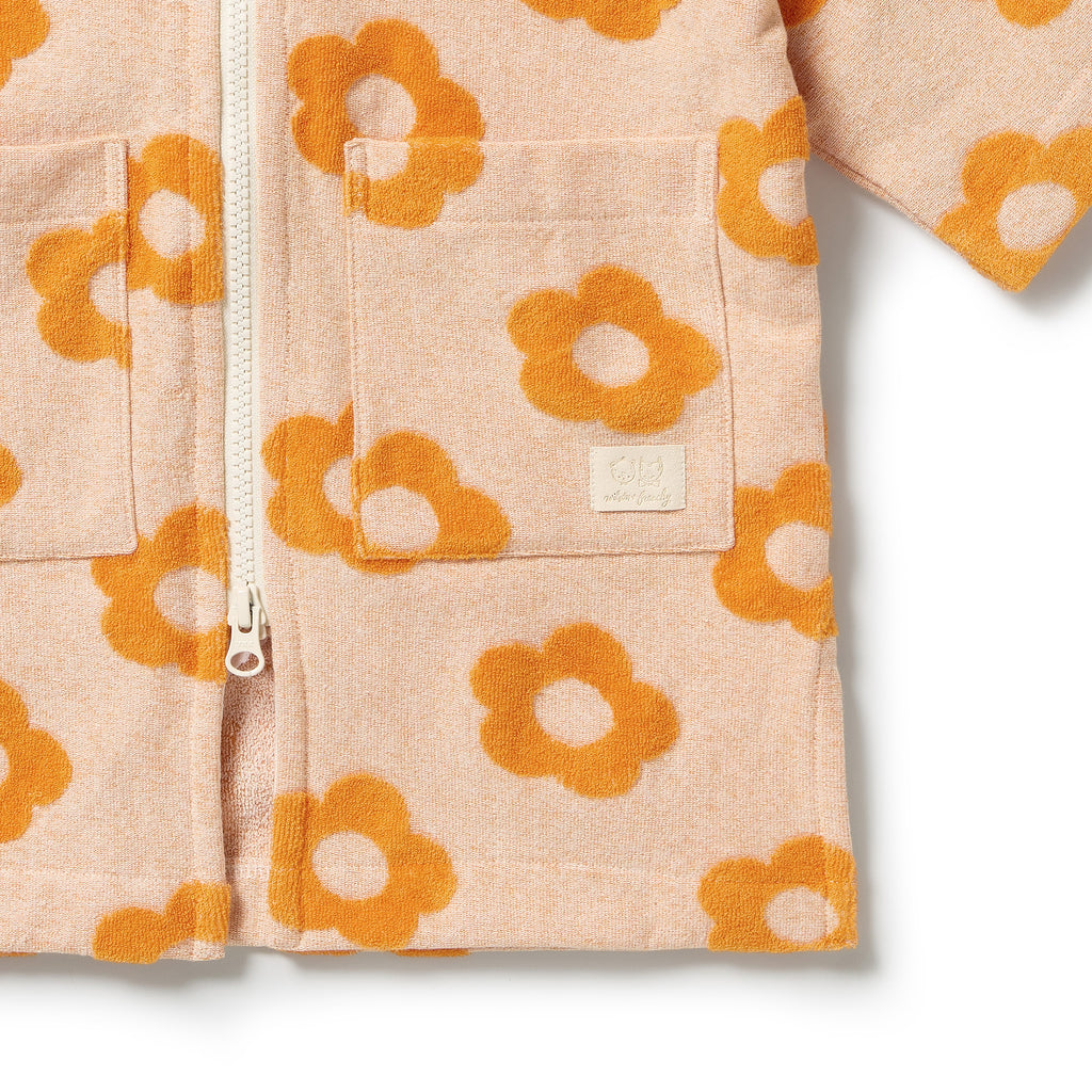 Wilson + Frenchy Daisy Glow Organic Terry Hooded Towel