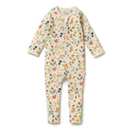 Wilson + Frenchy Summer Garden Organic Zipsuit with Feet