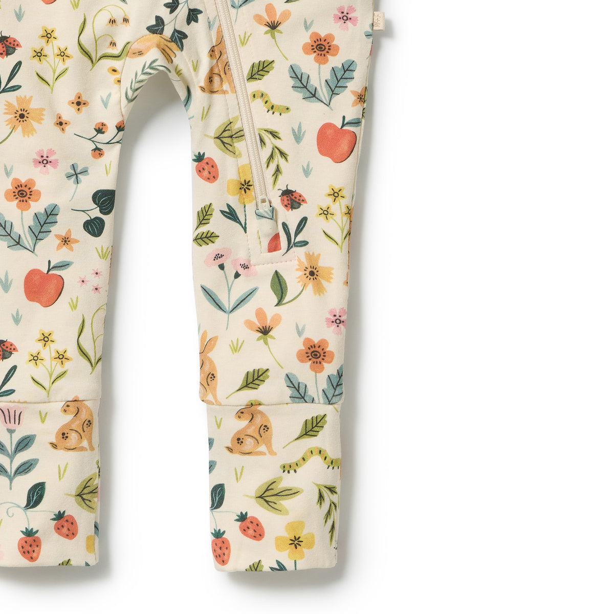 Wilson + Frenchy Summer Garden Organic Zipsuit with Feet