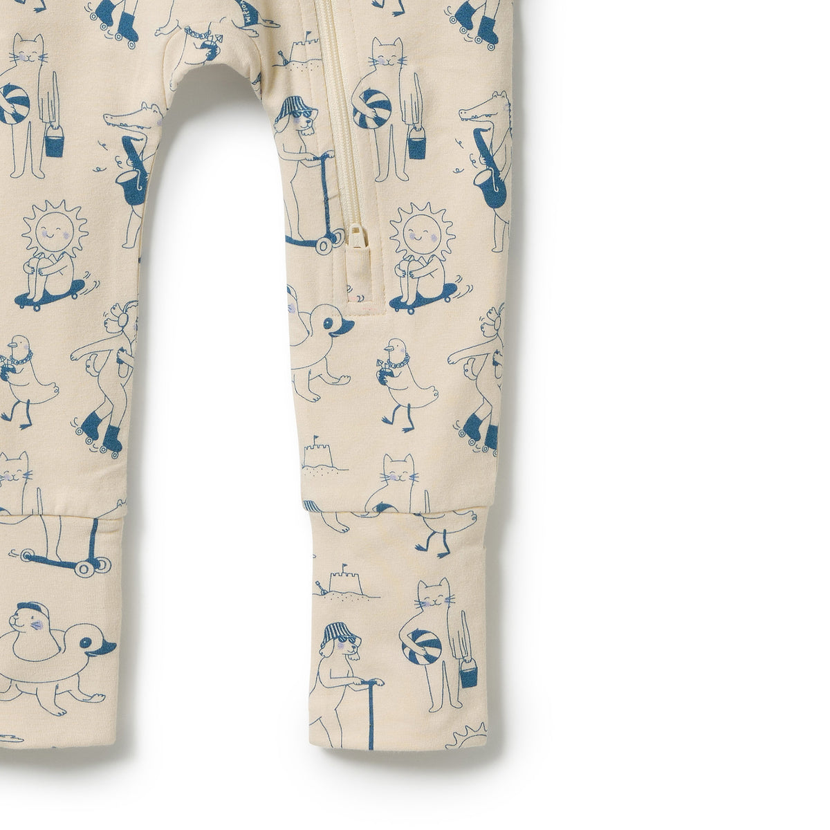 Wilson + Frenchy Tout est Magique Organic Zipsuit with Feet